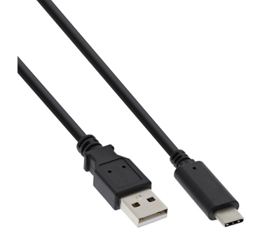 InLine USB C/USB A, 1.5 m Zwart