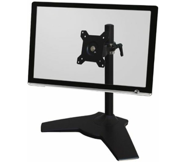 Aavara TS011 Vlakke monitorhouder voor bureau, 61 cm (24 inch), zwart, platte beeldschermhouder voor bureau (12 kg, 38,1 cm (15 inch), 61 cm (24 inch), 75 x 75 mm, 100 x 100 mm, zwart)