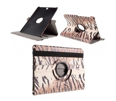 qMust Rotating 360 Case Samsung Galaxy Tab S2 9.7 - Folio hoes met stand - Tiger
