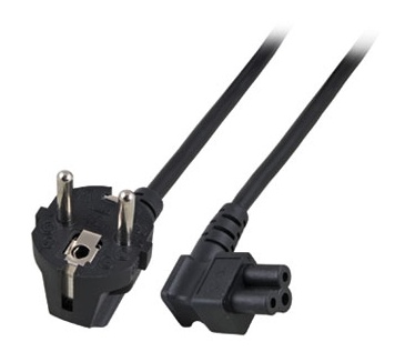 Advanced Cable Technology 230V aansluitkabel - schuko male (haaks) - C5 (haaks)