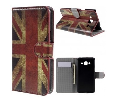 qMust Samsung Galaxy J3 Wallet Case - hoesje met stand - UK