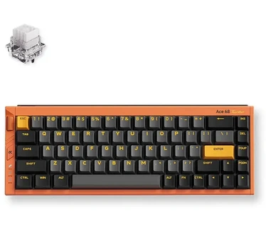 MCHOSE Ace 68 Turbo Full-aluminum Esports Hall Effect Keyboard Galaxy Orange