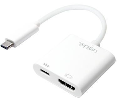 LogiLink 0.14m, 2xUSB-C/HDMI