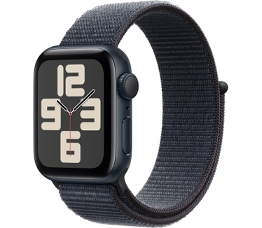 Apple Watch SE 2024 40mm Zwart (Zwarte Nylon Band)