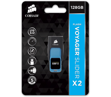 Corsair Flash Voyager Slider X2 128GB Blauw