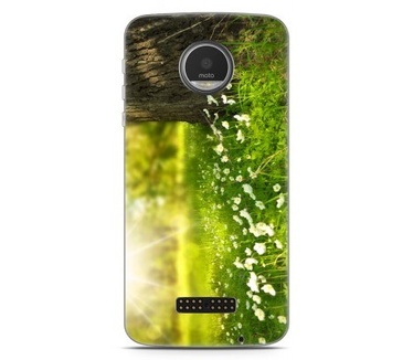 Just in Case Motorola Moto Z Hoesje witte bloemen