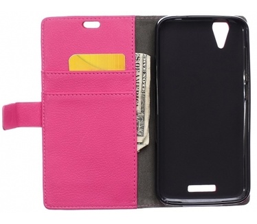 Kees Lederlook Portemonnee Hoesje Acer Liquid Z630 - Roze