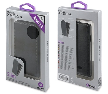Muvit Sony MFX Xperia E Slim Case (black) (Xperia E) Zwart