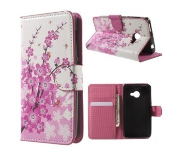 qMust Acer Liquid Z220 Wallet Case - TPU binnenwerk - Pink Blossom
