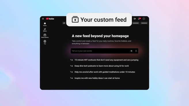 Aangepaste feed YouTube