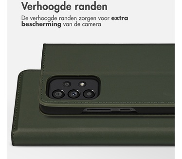 Accezz Premium Leather Slim Bookcase Samsung Galaxy A53 - Groen