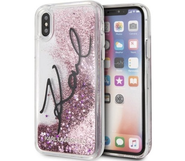 Karl Lagerfeld Star GlitterCase - iPhone XS Max (6.5") - Roségoud  Rosé Goud