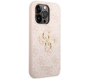 Guess 4G Metal Logo Back Case Apple iPhone 15 Pro (6.1") - Roze Roze