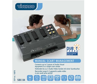 Vivanco SBX 84 3-fach RGB-Scartschaltpult
