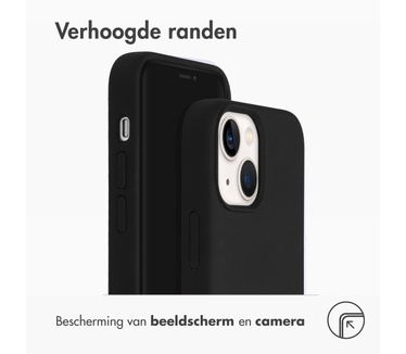 Accezz Liquid Silicone Backcover met MagSafe iPhone 13 Mini - Zwart