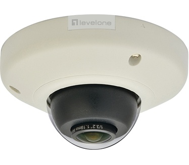 LevelOne HUBBLE Panoramic Dome IP Network Camera, 5-Megapixel, 802.3af PoE, Vandalproof