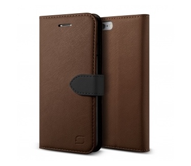 Lific Saffiano Wallet Case Apple iPhone 6 Plus - Brown/Black