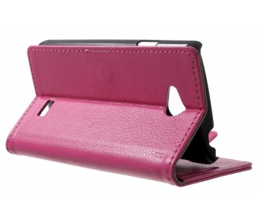 Kees Lederlook Portemonnee Hoesje LG F60 - Roze