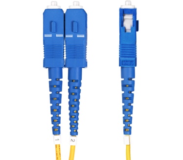 Startech.com 2m LC naar SC (UPC) OS2 Single Mode Duplex Glasvezel Kabel, 9/125µm, Laser Optimized, 10Gbs, Flexibel Buigen, Low Insertion Loss, LSZH Fiber Patchkabel