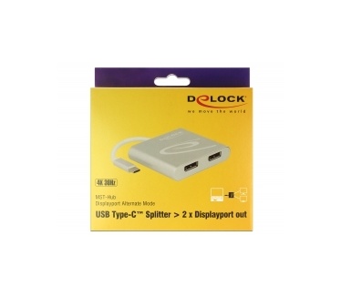 Delock 87714 - Splitter USB-C > 2x DP