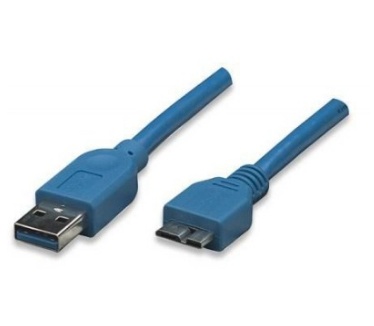 Techly USB 3.0 Superspeed Cable A / Micro B 3m Blue ICOC MUSB3-A-030 Blauw