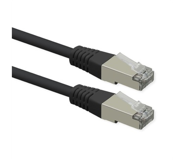 Roline S/FTP (PiMF) Patch Cord, Cat.6 (Class E), PoE, black, 3 m