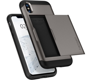 Spigen Apple iPhone X Hoesje Slim Armor CS Grijs