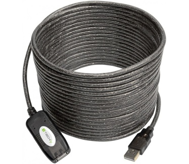 Techly Active Extension Cable USB 2.0 Hi-Speed 10m IUSB-REP10TY Zwart
