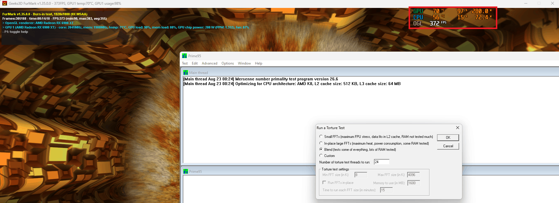 GPU en CPU stress test tegelijk? - Overclocking, cooling en tweaking - GoT