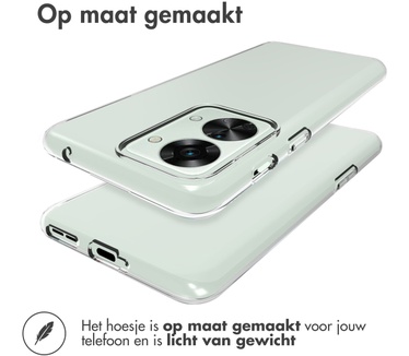 Accezz Clear Backcover OnePlus Nord 2T - Transparant