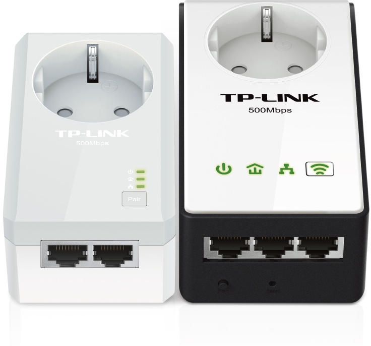 TP Link AV500 Passthrough Powerline Wi Fi Extender Kit Nosehook
