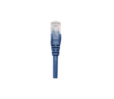 Intellinet Network Patch Cable, Cat6, 0.25m, Blue, Copper, S/FTP (cable foiled/twisted pair - all three pairs wrapped in braid shield), LSOH / LSZH (Low Smoke, no Halogen), PVC, RJ45 Male to RJ45 Male, Gold Plated Contacts, Snagless, Booted
