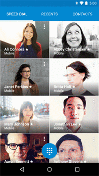 Dialer animatie in Android 5