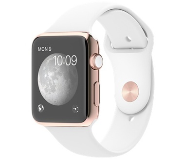 Apple Watch Edition (rozegouden pin, 42mm) Wit (Wit)