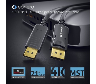 Sonero 4K Displayport Kabel 1.2v
