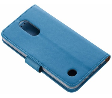 Luxe Lederen Bookcase hoesje voor de LG K4 2017 - Blauw (LG K4 2017) Blauw