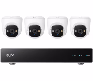 eufy PoE Turret Security Camera E41, 4 stuks met 2TB NVR