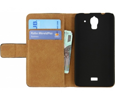 Mobilize Slim Wallet Book Case voor Huawei Ascend Y360 - Zwart