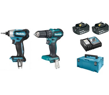 Makita DHP483 + Slagschroevendraaier combiset (2x 3,0Ah accu)