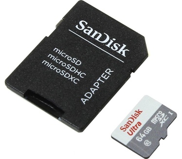 Sandisk Ultra MicroSDXC 64GB UHS-I + SD Adapter