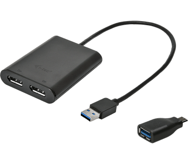 i-tec U3DUAL4KDP 5120 x 2880Pixels Zwart USB grafische adapter