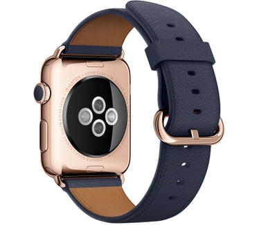 Apple Watch Edition (klassieke rozegouden gesp, 42mm) Blauw (Blauw)