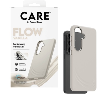 PanzerGlass CARE™ by PanzerGlass® Flow Case Vanilla w. Qi Samsung Galaxy S26