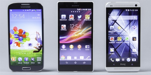 Galaxy S4 Xperia Z HTC One