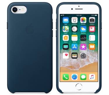 Apple Leren hoesje voor iPhone 8/7 Kosmosblauw