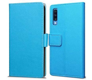 qMust Samsung Galaxy A70 Wallet Hoesje Blauw