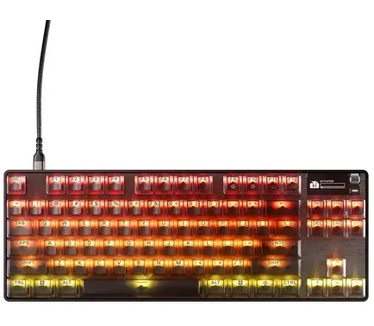 Steelseries APEX PRO TKL 3ème génération - Speed Edition - Cyber- US QWERTY - Commutateurs magnétiques analogiques avec poids à ressort de 35 g, QuickSet, Rapid Trigger, Rapid Tap