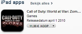 iPad App Store Call of Duty