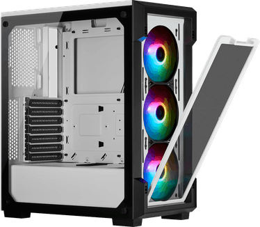 Corsair iCUE iCUE 220T RGB Tempered Glass Mid-Tower Smart Case — White
