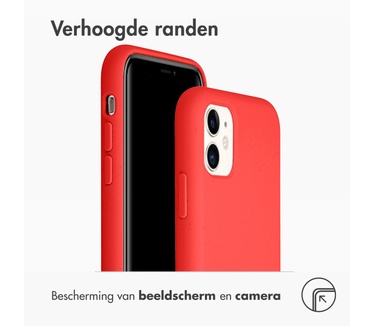 Accezz Liquid Silicone Backcover iPhone 11 - Rood